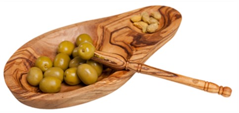 Olive Set of 2 - (2 sections Serving Dish + Olive Pick) - POS channel