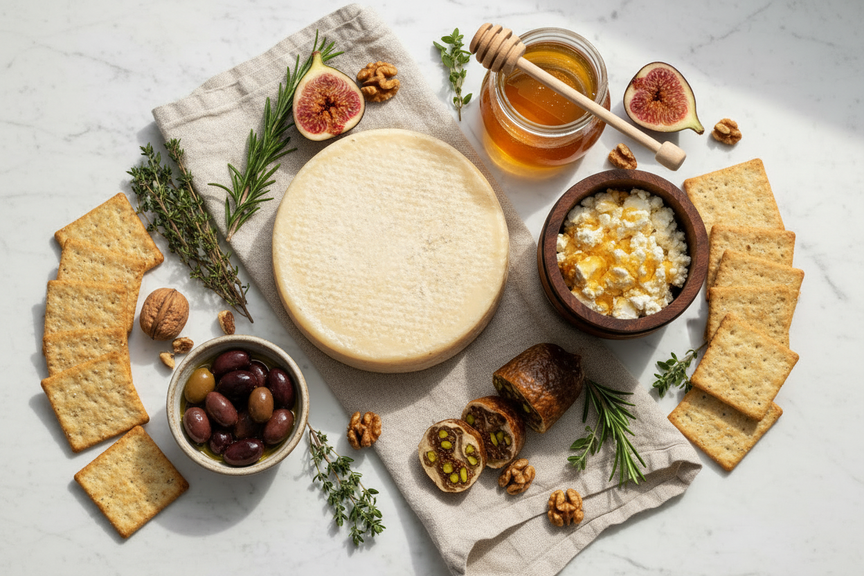 Greek Board Builder Gift Set | Graviera, Fig Salami & Olives | Premium Gift Box