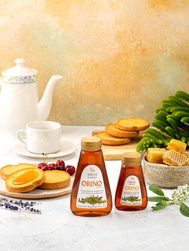 Orino Squeeze Honey – Greek Mountain Honey in a Convenient Squeeze Jar (16.6 oz)