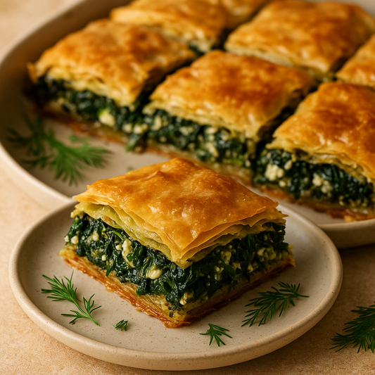 Spanakopita Greek spinach feta pie recipe