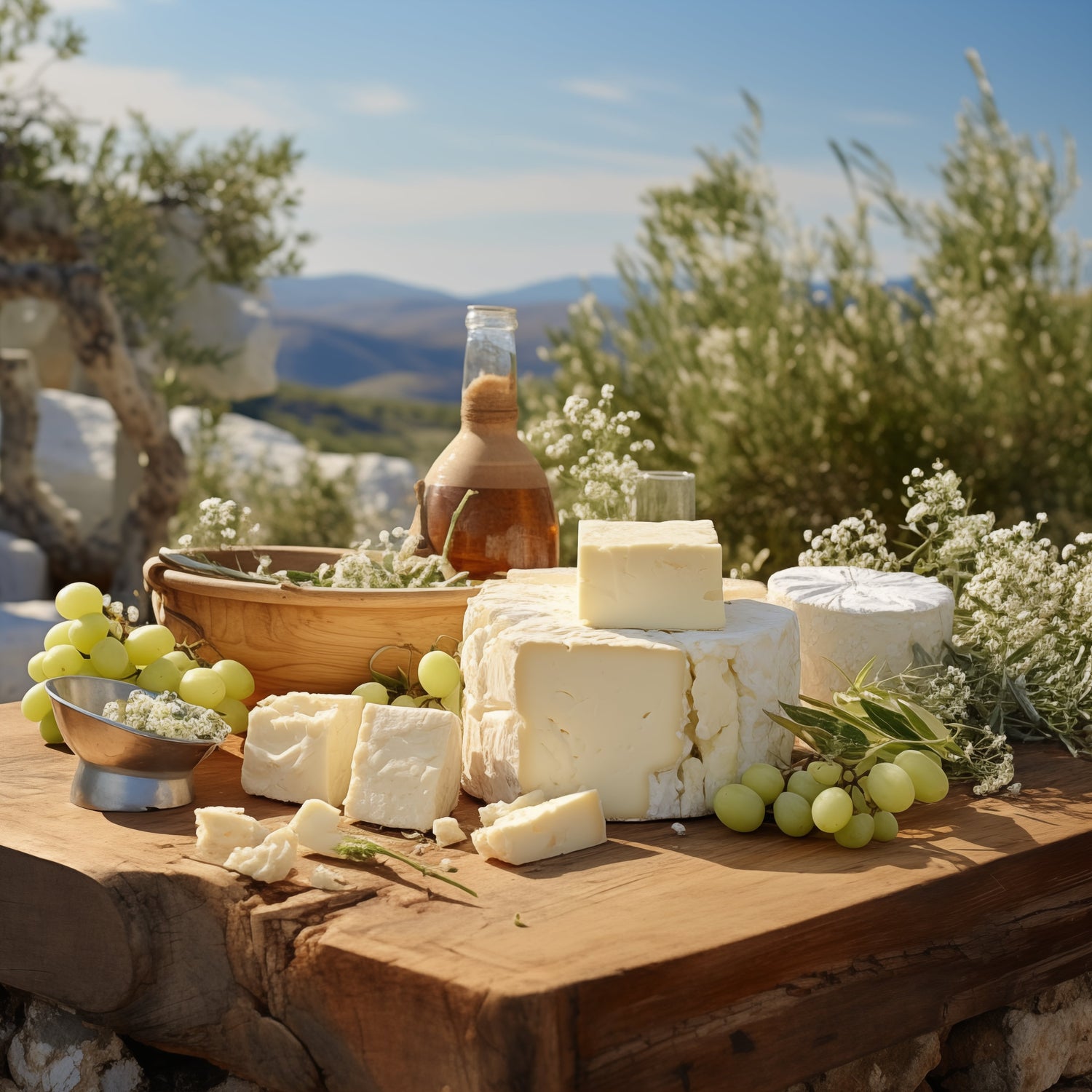 Roussas Greek Feta Cheese. Distributed by Alpha Omega Imports