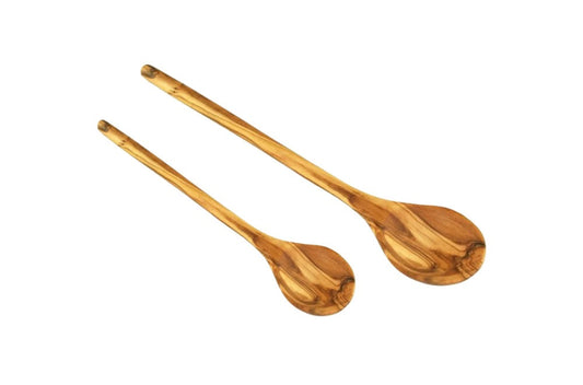 Oive wood round handle spoon. Alpha Omega Imports