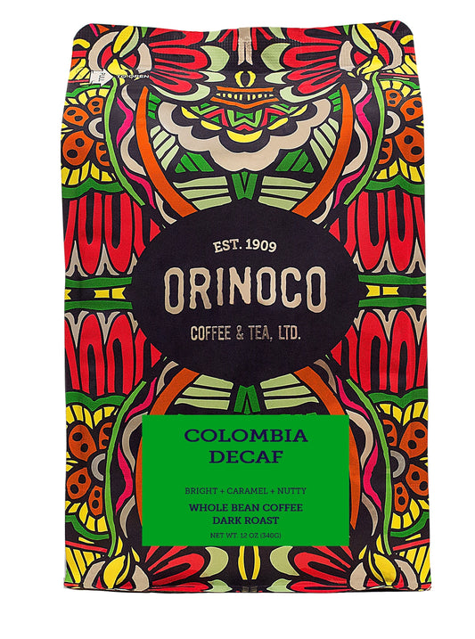 Oniroco Decaffeinated Colombia, distributed by Alpha Omega Imports
