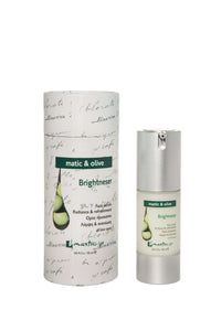 BRIGHTNESER - Face Serum for Radiance & Refreshment with Chios mastic & olive oil. Imported and Distributed by Alpha Omega Imports
