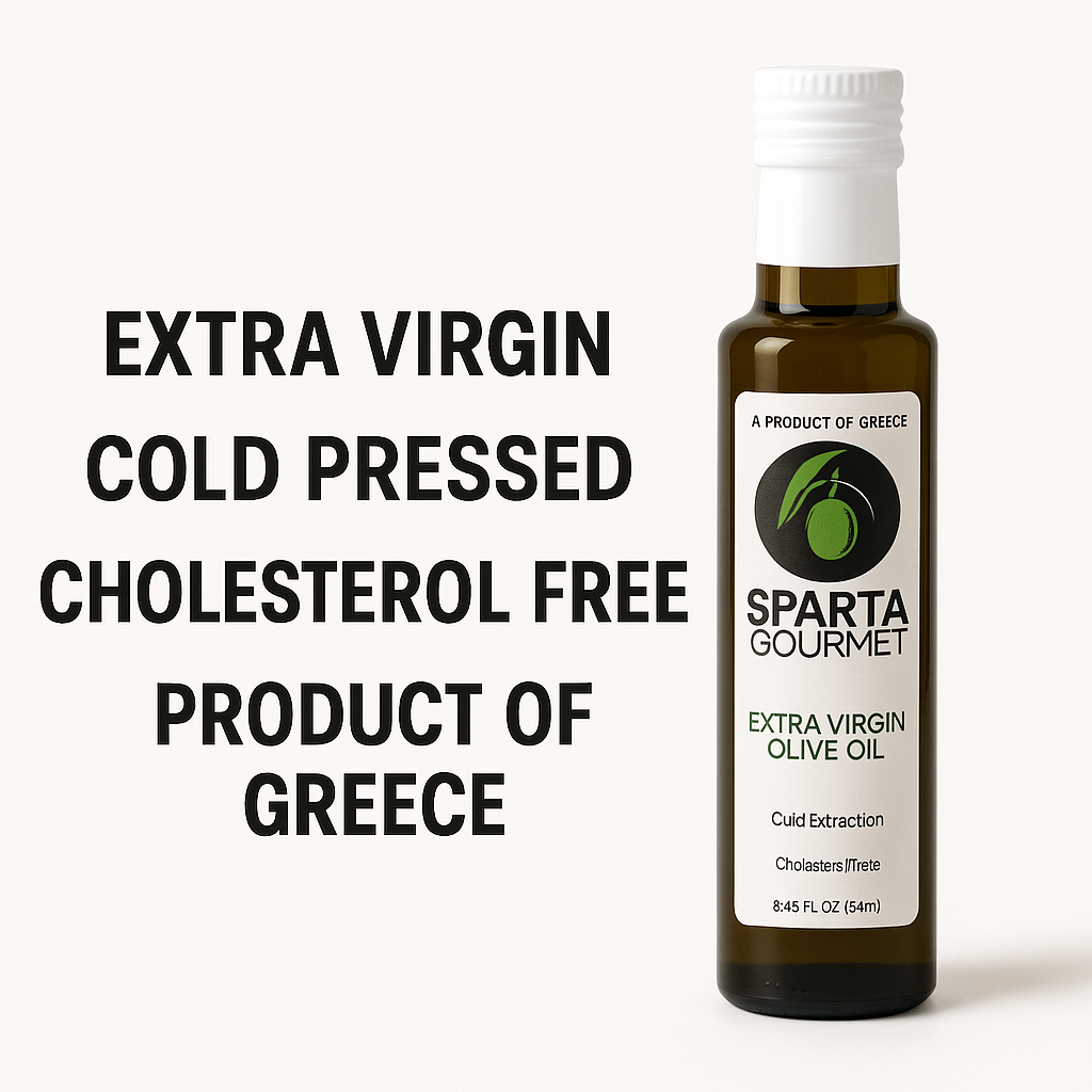 Sparta Gourmet Extra Virgin Olive Oil – Premium Greek Cold-Pressed Olive Oil (250ml / 8.45 fl oz)