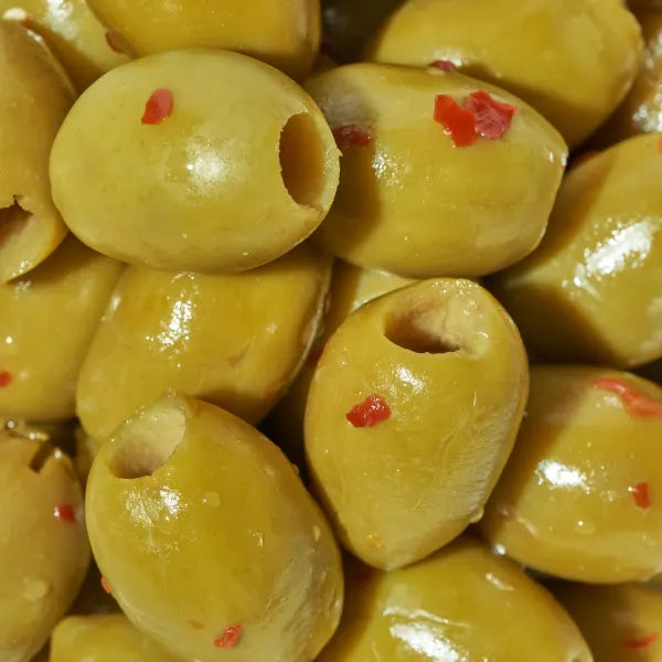 Green Olives Hot & Spicy - Pitted, Liquid-Free