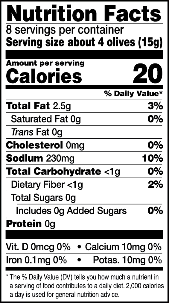Green Olives Hot & Spicy - Pitted, Liquid-Free