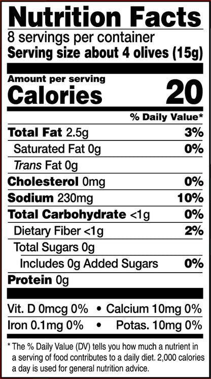 Green Olives Hot & Spicy - Pitted, Liquid-Free