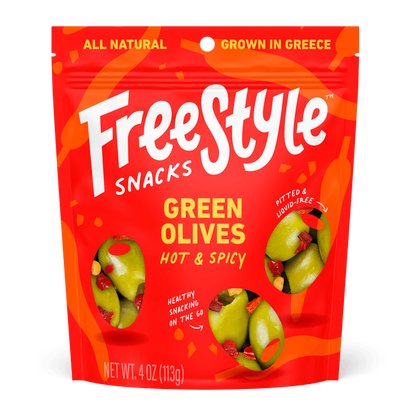 Green Olives Hot & Spicy - Pitted, Liquid-Free