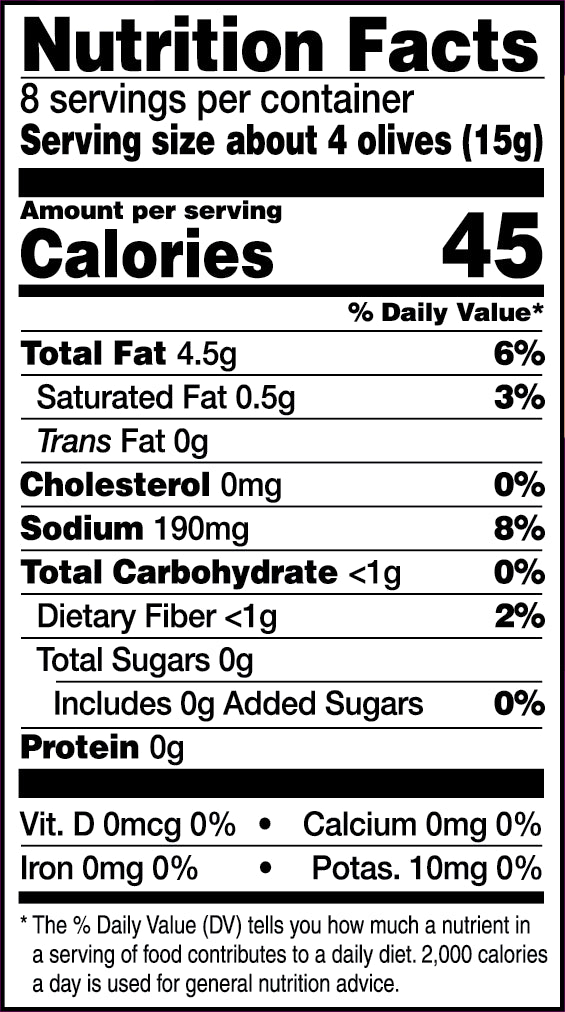 Kalamata Olives in Extra Virgin Olive Oil - Pitted, Liquid-Free