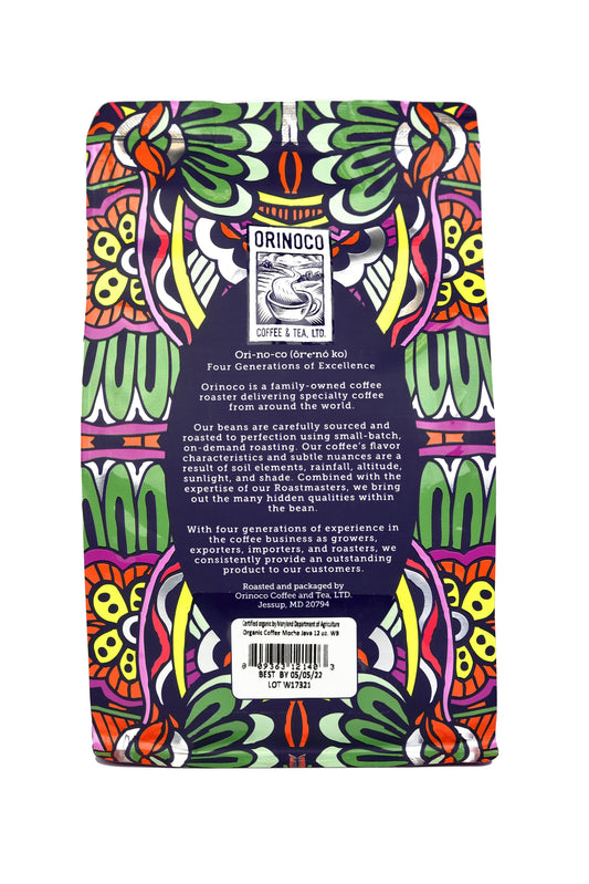 Orinoco Organic Fair Trade Mocha Java Coffee | Medium Roast