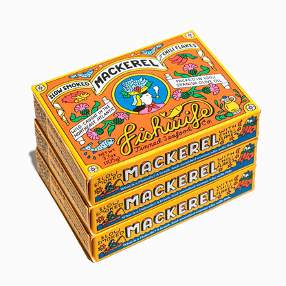 Slow Smoked Mackerel with Chili Flakes in Extra Virgin Olive Oil