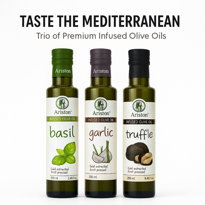 Taste the Mediterranean: Trio of Premium Infused Olive Oils. By Alpha Omega Imports