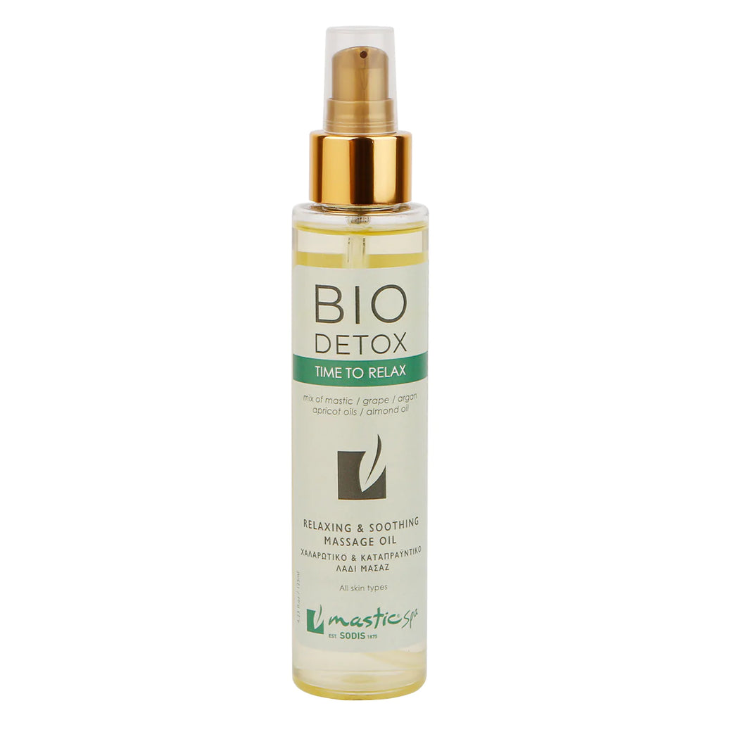 bio-detox-time-to-relax, massage oil. Imported and distributed by Alpha Omega Imports