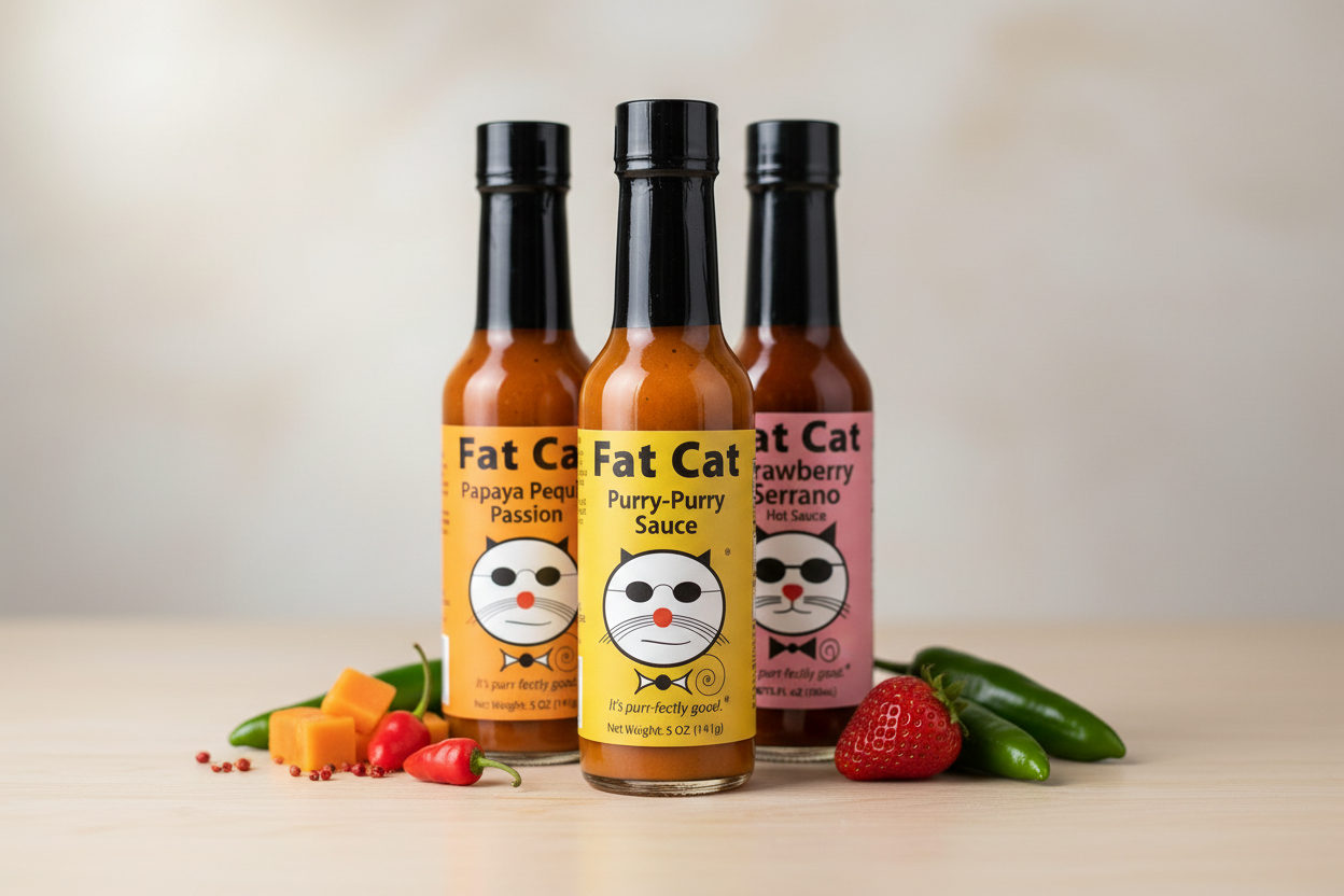 FAT CAT Mild Heat 3 Bottle Bundle