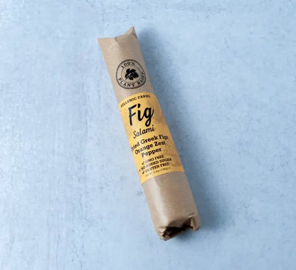 Hellenic Farms Vegan Fig Salami | Orange Zest | Raw Greek Figs & Citrus | Vegan Charcuterie
