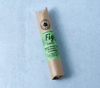 Hellenic Farms Vegan Fig Salami | Pistachio & Cinnamon | Raw Greek Figs | Vegan Charcuterie