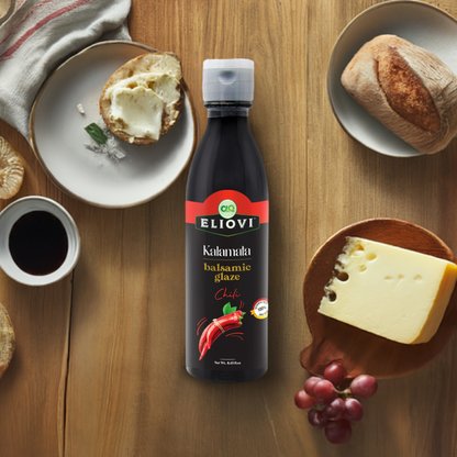 Eliovi Chili Balsamic Glaze – A Spicy, Bold Mediterranean Kick (8.45 fl. oz.)
