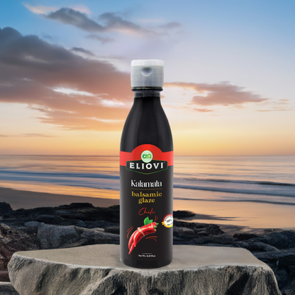 Eliovi Chili Balsamic Glaze – A Spicy, Bold Mediterranean Kick (8.45 fl. oz.)