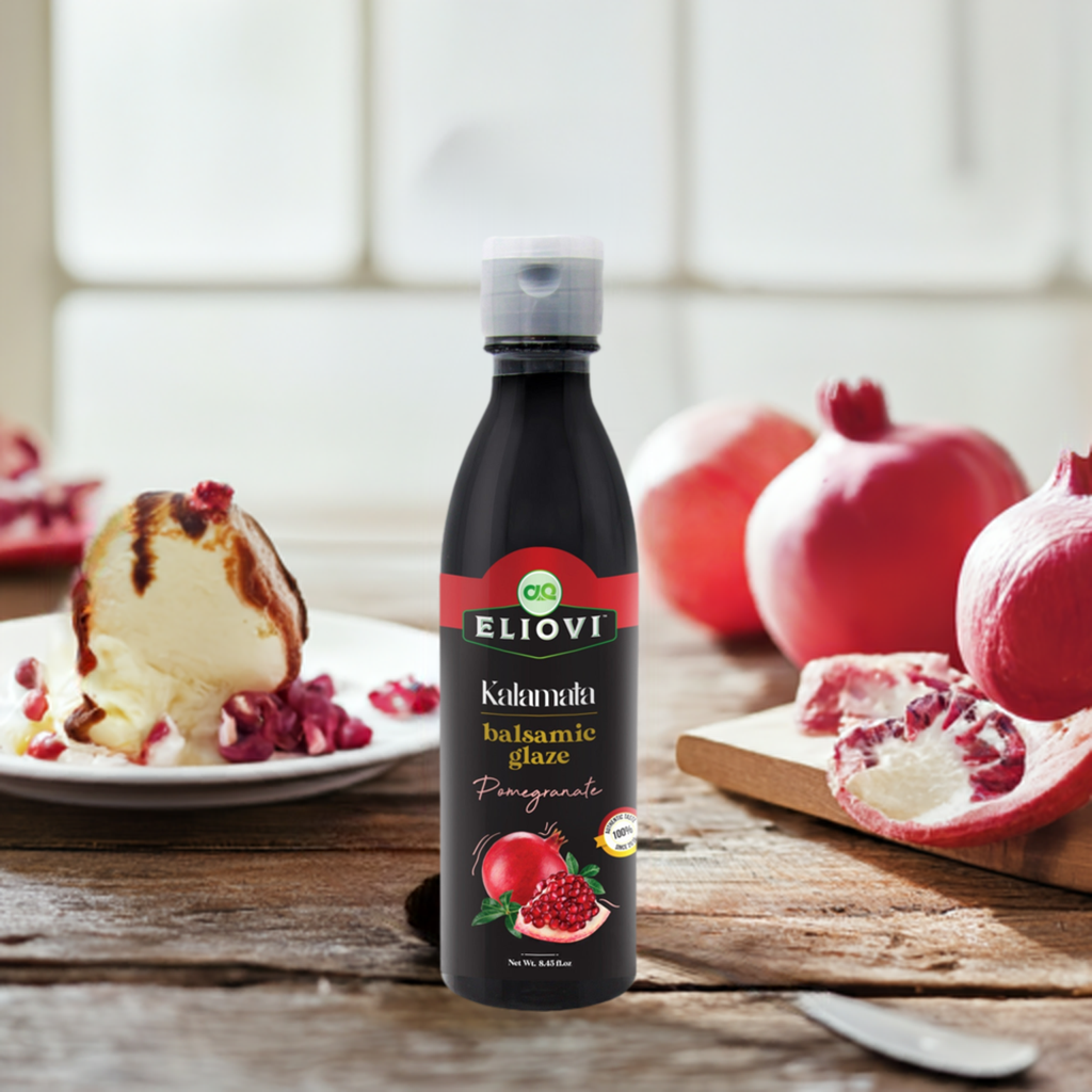 Eliovi Pomegranate Balsamic Glaze – Bold, Fruity & Antioxidant-Rich (8.45 fl. oz.)