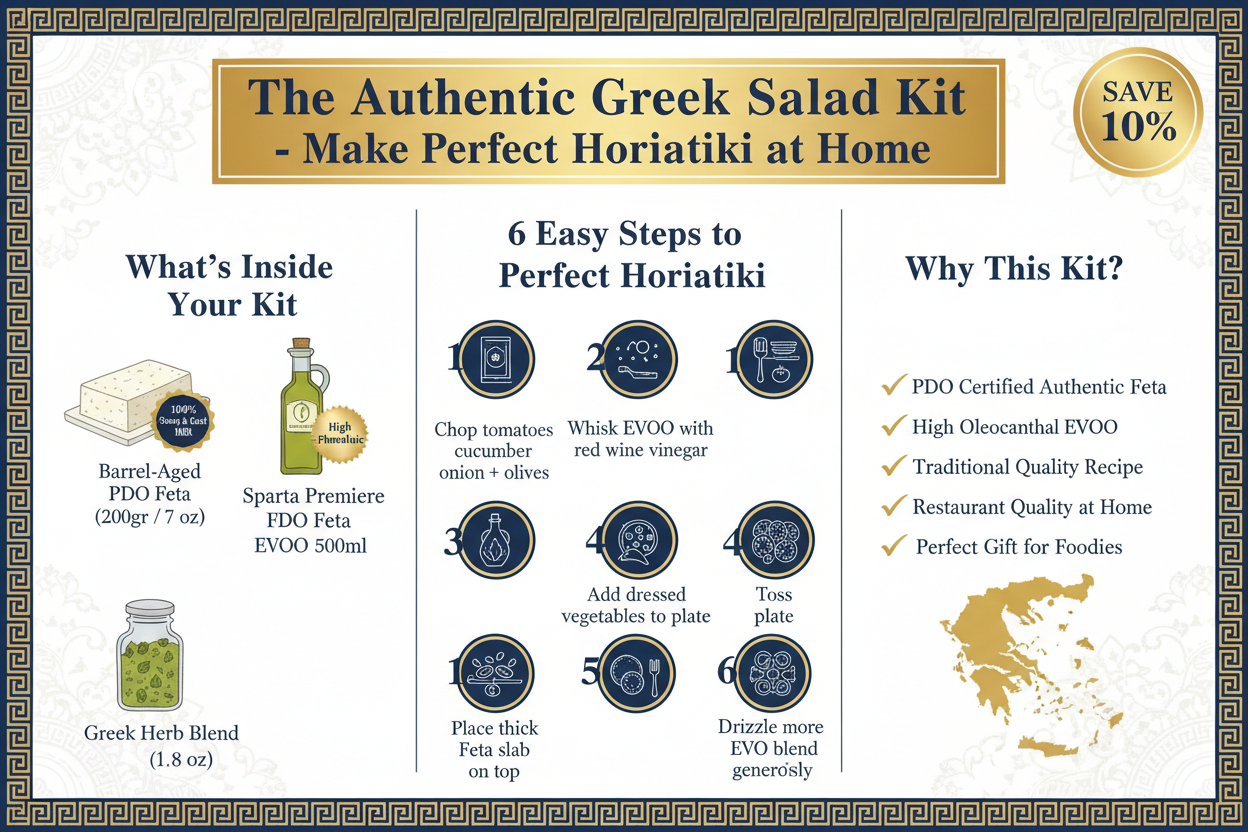 Greek Salad Kit Infographic - No Badge on Herbs
