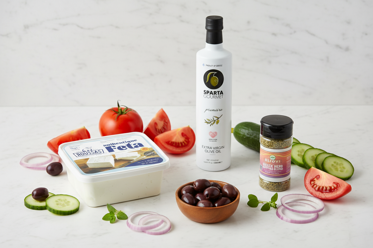 Greek Salad Kit with Actual Products