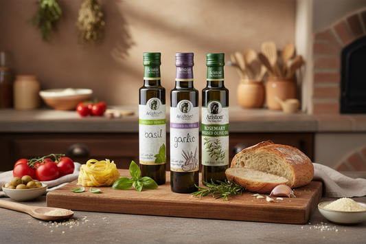 Gourmet Infused Olive Oil Trio – Basil, Garlic & Rosemary (250ml x 3)
