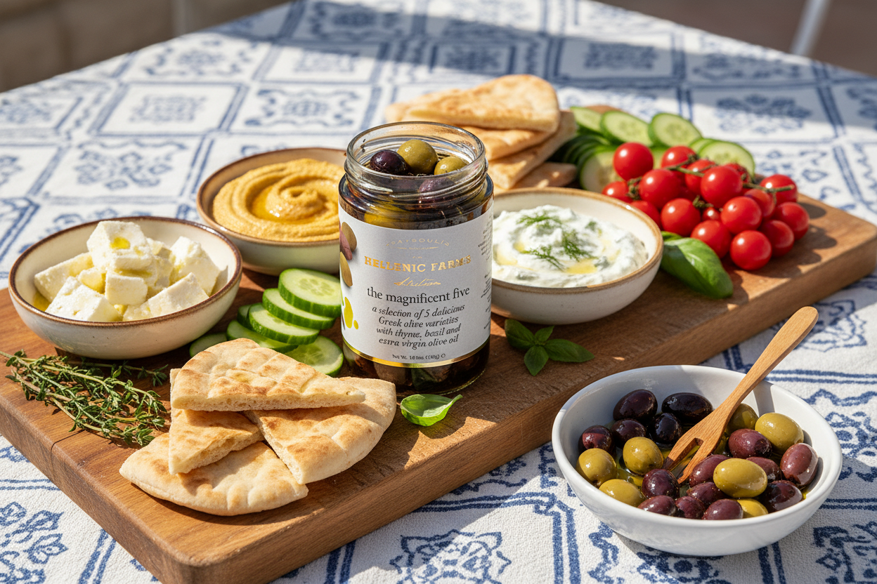 Magnificent Five Olives Mezze Platter