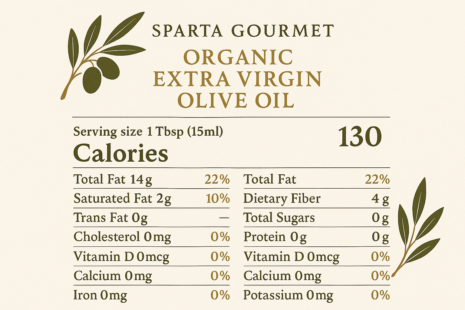 Nutrition Facts Infographic