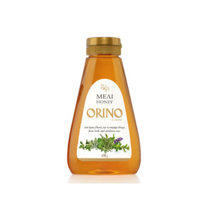 Orino Squeeze Honey 16.6oz | Gold Standard Greek Mountain Honey | Squeeze Jar. Distributed by Alpha Omega Imports