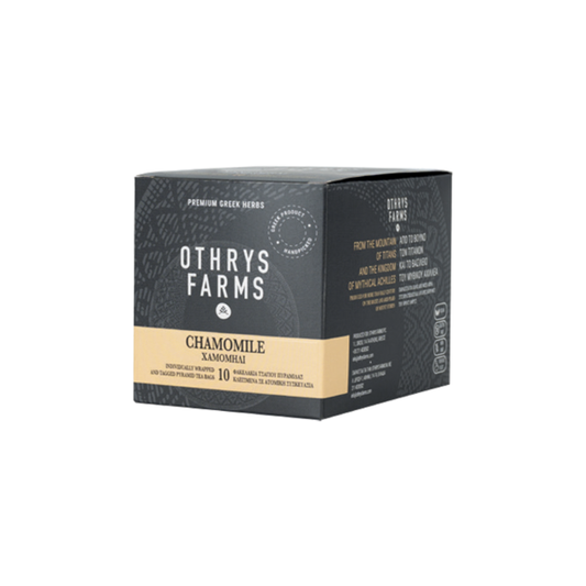 Othrys Farms Greek Chamomile Herbal Tea | Wild-Harvested | 10 Pyramid Bags x 1.5gr
