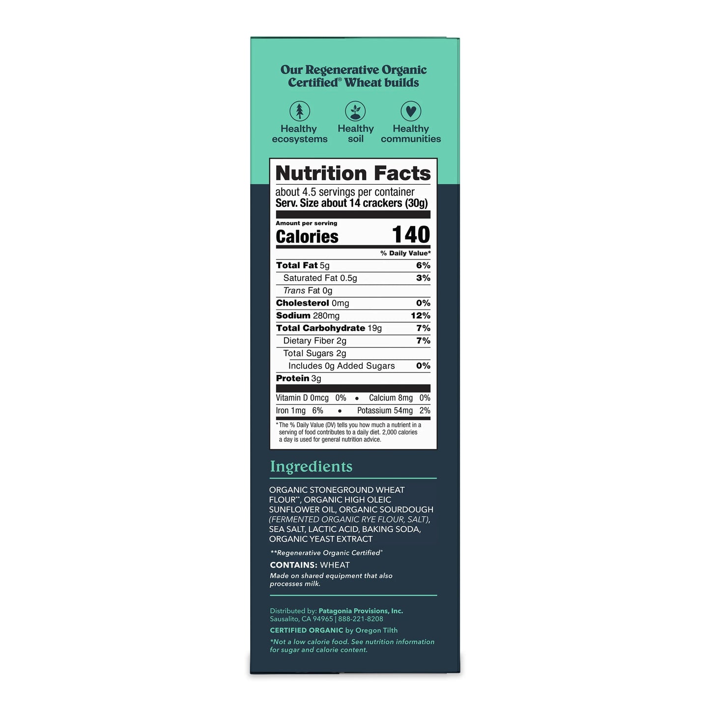 Patagonia Provisions Organic Sourdough Sea Salt Crackers