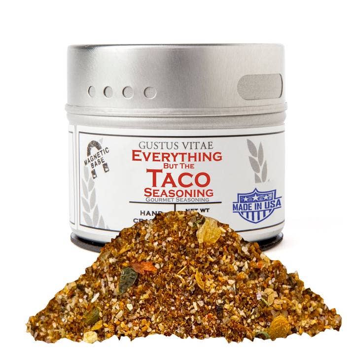 Everything But The Taco Seasoning | All Natural | Non GMO | 1.3 oz (37 g) | Gourmet Spice Mix | Artisanal Rub | Seasoning Pack | Magnetic Tin