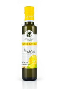 Sun-Kissed Lemon-Infused Virgin Olive Oil from Greece: Artisanal, Cold-Pressed and Nutritious 8.45 fl oz