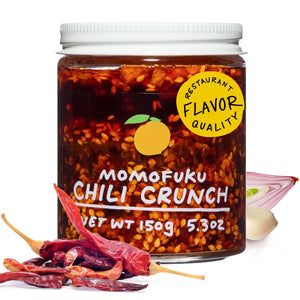 Momofuku Chili Crunch. Distributed by Alpha Omega Imports