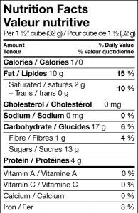 Olympos Vanilla Halva Nutrition facts. Distributed by Alpha Omega Imports