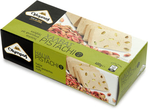 Olympos Pistachio Halva: A Rich and Savory Greek Treat Made with Authe – Alpha Omega Imports