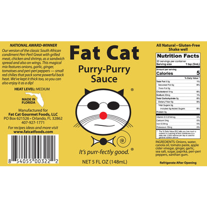purrypurry sauce nutition facts. Distributed by Alpha Omega Imports