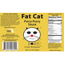 Load image into Gallery viewer, purrypurry sauce nutition facts. Distributed by Alpha Omega Imports
