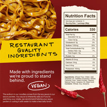 将图片加载到图库查看器，Momofuku Tingly Chili Noodles Nutrition Facts. Distributed by Alpha Omega Imports
