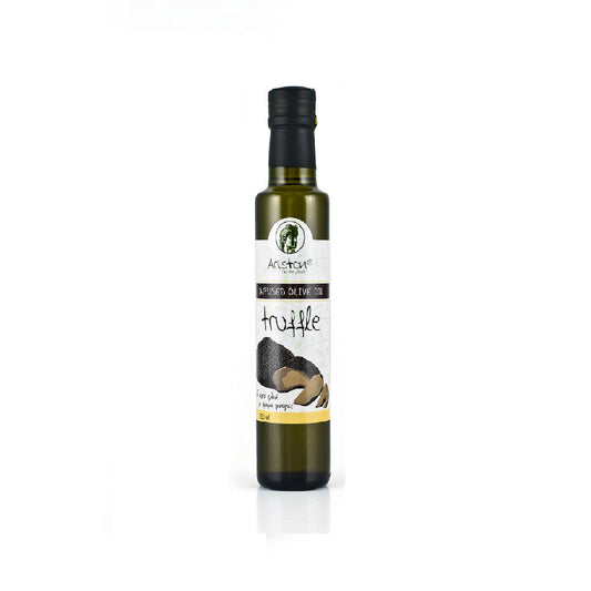 Truffle Infused Olive oil, imported from Greece by Alpha Omega Imports