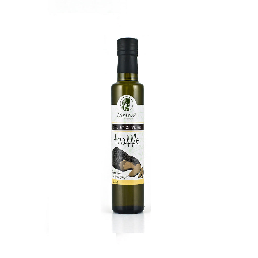 Truffle Infused Olive oil, imported from Greece by Alpha Omega Imports
