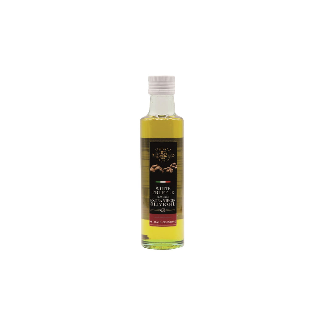 Urbani truffle infused extra virgin olive oil. Distributed by Alpha Omega Imports
