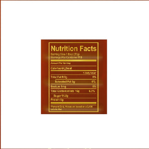 Greek Honey nutrition facts. Distributed by Alpha Omega Imports