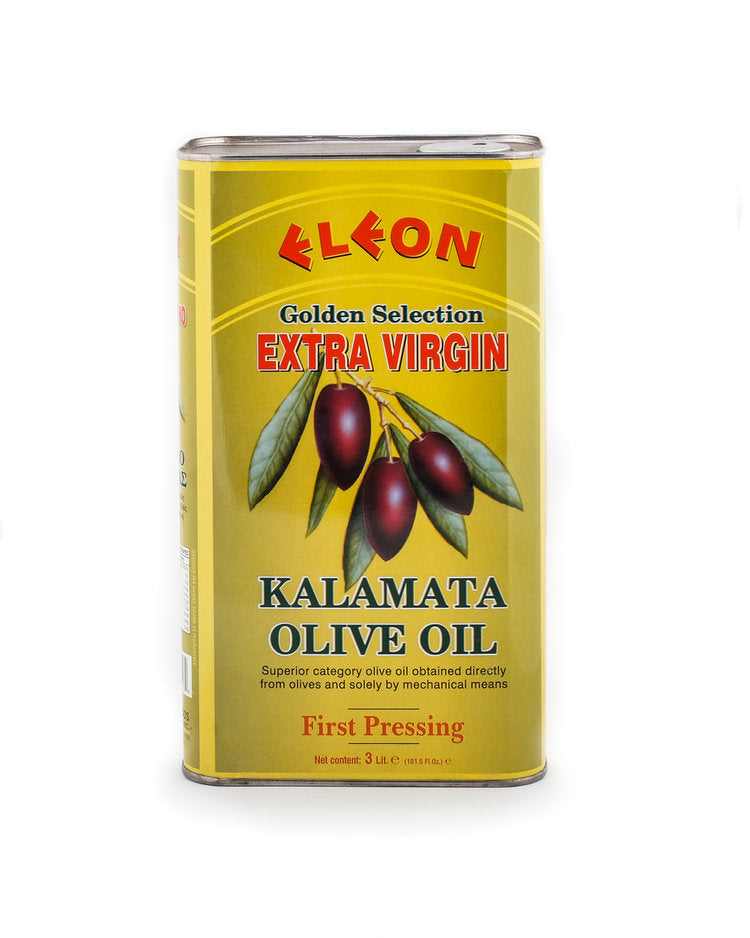 Eleon Extra Virgin Olive Oil 101.5 fl.oz, distributed by Alpha Omega Imports.