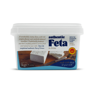 Roussas Greek Feta cheese 2.2 lb. Distributed by Alpha Omega Imports