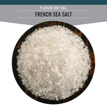 Load image into Gallery viewer, Fleur de Sel de Guérande Sea Salt (French Flower of Salt) - All Natural Product, Kosher Certified, Certified Authentic, Organic Compliant - Shaker Jar (5.5 oz). Distributed by Alpha Omega Imports
