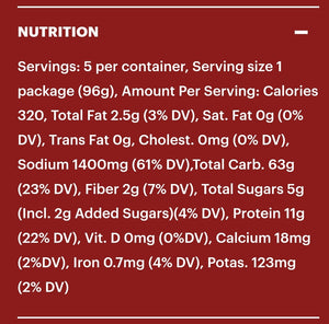 Momofucu Say $ Scallion Noodles, Nutrition Facts. Distributed by Alpha Omega Imports