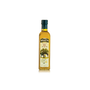 Sparta Gold Extra Virgin Olive Oil. Distributed by Alpha Omega Imports